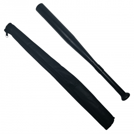 Bata de baseball IdeallStore®, full metal, maner detasabil, 61 cm, negru, teaca inclusa [1]