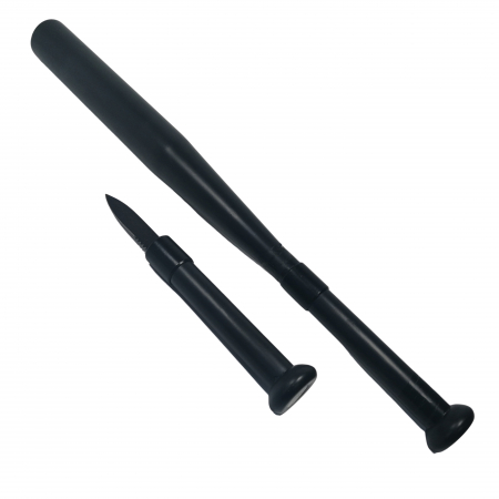 Bata de baseball IdeallStore®, full metal, maner detasabil, 61 cm, negru, teaca inclusa [4]