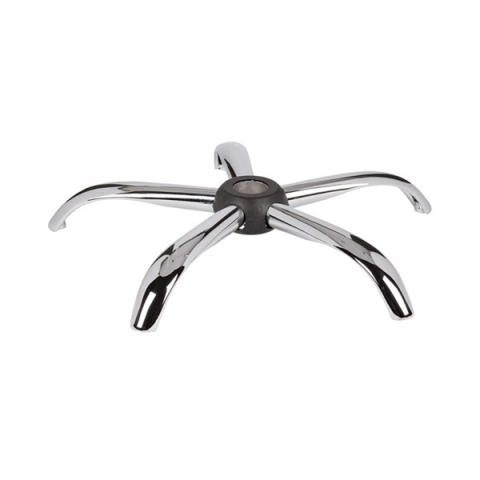 Set bază si roti pentru scaun directorial DEPOX®, metal/pvc, 60 cm, argintiu/negru [2]