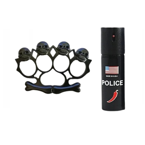 Pumnaluri si boxuri - Set box si spray paralizant chili DEPOX®, Negru, 12 cm/60 ml