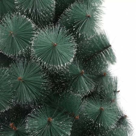 Brad de Craciun artificial pin verde cu spice albe, Perfect Holiday, 150 cm, suport inclus [3]
