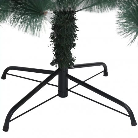 Brad de Craciun artificial pin verde cu spice albe, Perfect Holiday, 150 cm, suport inclus [4]
