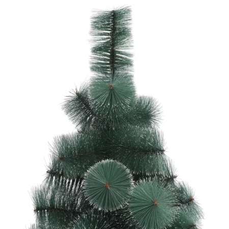 Brad de Craciun artificial pin verde cu spice albe, Perfect Holiday, 150 cm, suport inclus [2]