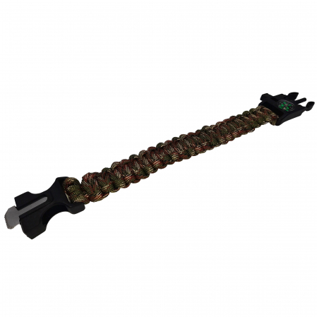 Accesori camping & drumetii - Bratara supravietuire, Military Surplus, paracord, 26 cm, camuflaj