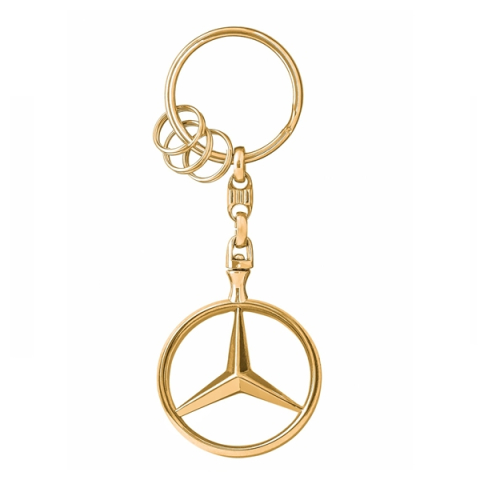 Breloc Mercedes-Benz Brussels DEPOX®, Zinc Turnat, Finisaj Lucios, 3 Inele Suplimentarem, 9 cm, Auriu [1]