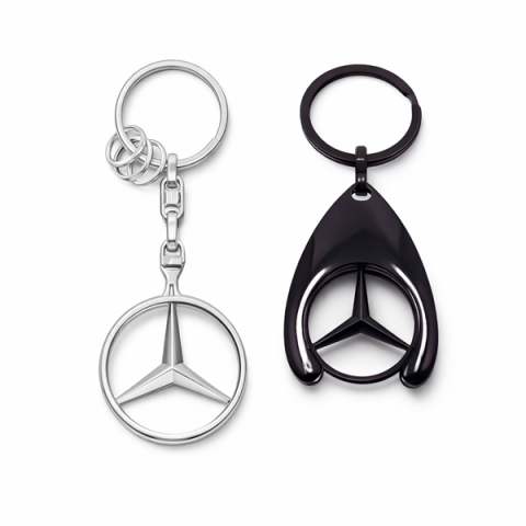 Brelocuri - Set de doua brelocuri de chei DEPOX®, editie de colectie, metal, argintiu