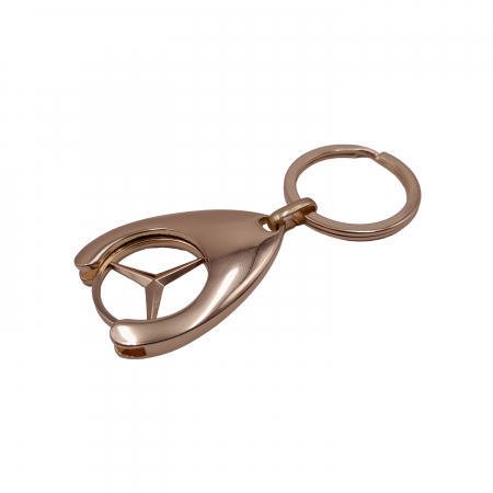 Brelocuri - Breloc de chei IdeallStore, Mercedes, 7.5 cm, metal, auriu