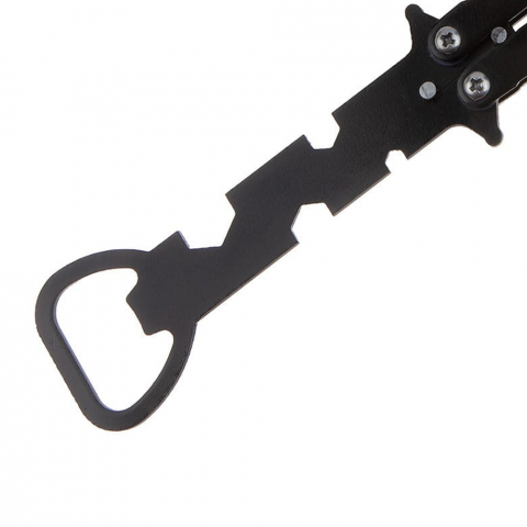 Briceag antrenament IdeallStore®, Party Opener, deschizator capace, otel inoxidabil, 22.5 cm, negru [5]