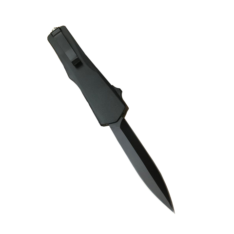 SPORT & TIMP LIBER - Briceag automat de vanatoare IdeallStore®, Futuristic Blade, PVC, 23 cm, negru
