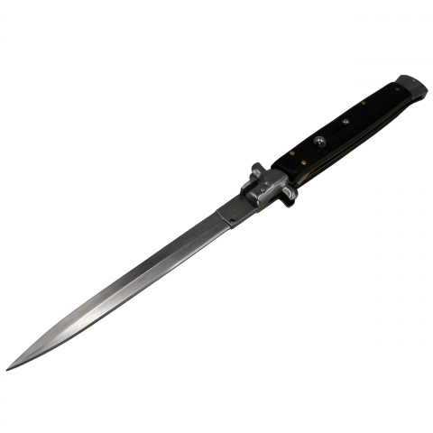 SPORT & TIMP LIBER - Briceag automat de vanatoare IdeallStore®, Italian Blade, Stiletto, otel inoxidabil, 24 cm, negru