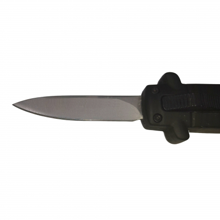 Briceag automat de vanatoare IdeallStore®, Standard Blade, metalic, 13 cm, negru [3]