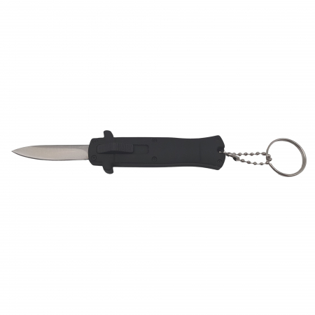 Bricege - Briceag automat de vanatoare IdeallStore®, Standard Blade, metalic, 13 cm, negru