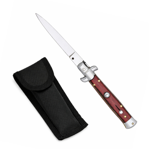 SPORT & TIMP LIBER - Briceag automat DEPOX®, Sicilian Helper, otel inoxidabil, 22 cm, maro, husa inclusa