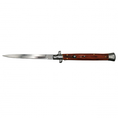 Briceag automat, Italian Blade, Stiletto, otel inoxidabil, husa inclusa, maro [1]