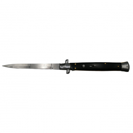 Set doua bricege automat stiletto, Italian Blade, otel inoxidabil, husa inclusa, argintiu si negru, 33 cm [6]