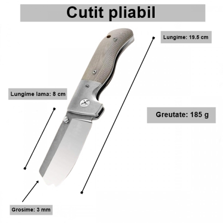 Briceag compact, IdeallStore®, 19.5 cm, otel inoxidabil [1]