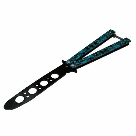 Set doua bricege de antrenament DEPOX®, model fluture, 22 cm, albastru/argintiu [2]
