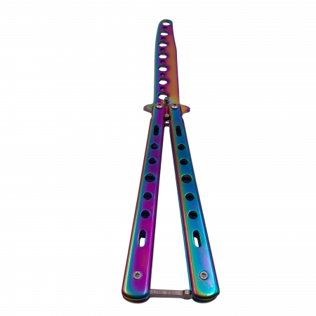 Briceag de antrenament IdeallStore®, model fluture, Distortion. otel, 22.5 cm, Multicolor [4]