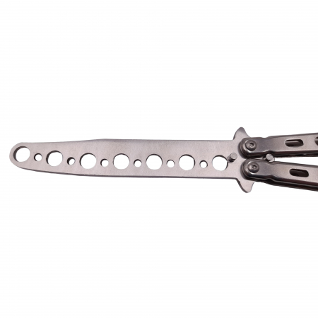 Briceag de antrenament IdeallStore®, model fluture, Distortion. otel, 22.5 cm, Argintiu [3]