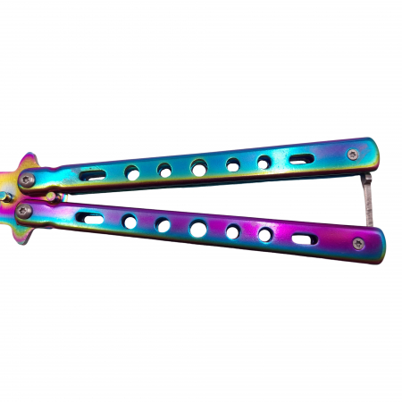 Briceag de antrenament IdeallStore®, model fluture, Distortion. otel, 22.5 cm, Multicolor [2]