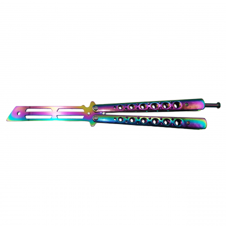 Briceag de antrenament, model fluture, Rainbow Stylish, 23.5 cm, multicolor, husa inclusa [1]