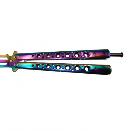 Briceag de antrenament, model fluture, Rainbow Stylish, 23.5 cm, multicolor, husa inclusa [3]
