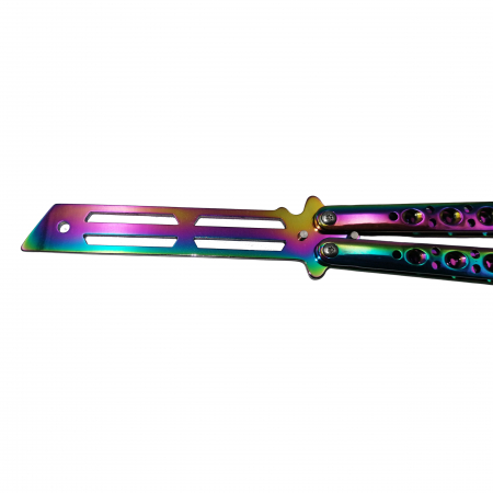 Briceag de antrenament, model fluture, Rainbow Stylish, 23.5 cm, multicolor, husa inclusa [4]