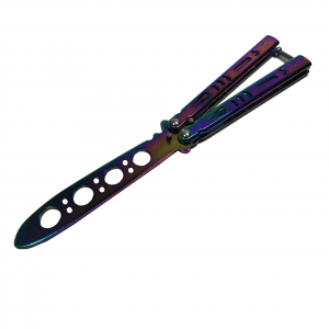 Briceaguri fluture & antrenament - Briceag fluture de antrenament IdeallStore®, otel inoxidabil, Rainbow Training, multicolor, 21.5 cm