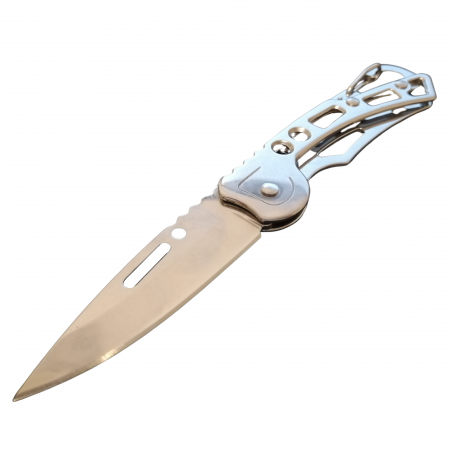 Bricege - Briceag de buzunar, Futuristic Knife, otel inoxidabil, 15.5 cm, argintiu