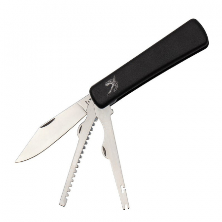 SPORT & TIMP LIBER - Briceag de buzunar IdeallStore®, Fisherman Tool, otel inoxidabil, 17.5 cm, negru