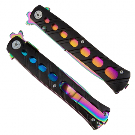 Briceag de buzunar IdeallStore®, Rainbow Destiny, 22.5 cm, otel inoxidabil, multicolor [7]