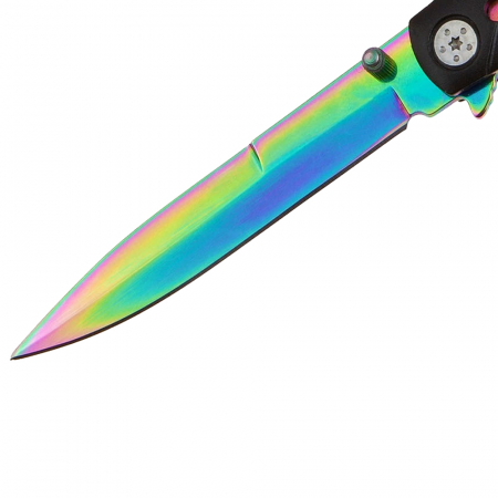 Briceag de buzunar IdeallStore®, Rainbow Destiny, 22.5 cm, otel inoxidabil, multicolor [2]