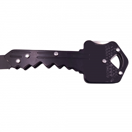 Briceag de buzunar tip cheie IdeallStore®, Key Blade, otel inoxidabil, 10 cm, negru [3]