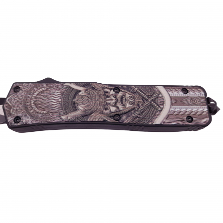 Briceag de vanatoare automat IdeallStore®, Chinese Hannya, 22 cm, negru, husa inclusa [3]