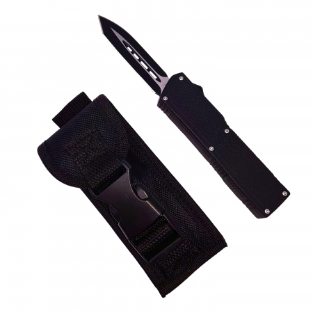 SPORT & TIMP LIBER - Briceag de vanatoare automat IdeallStore®, Last Dance, 19.5 cm, negru, husa inclusa