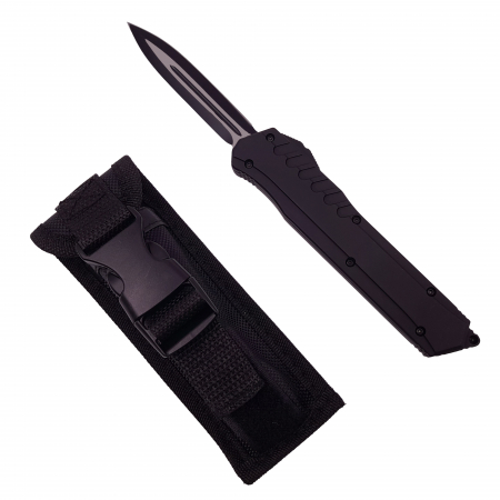 SPORT & TIMP LIBER - Briceag de vanatoare automat IdeallStore®, Military Help, 24.5 cm, negru, husa inclusa