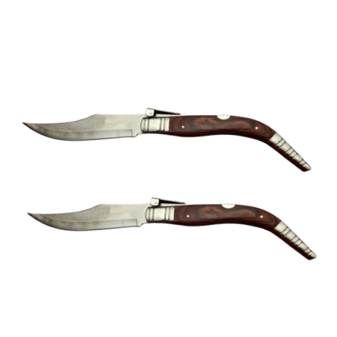 Cutite vanatoare - Set doua bricege de vanatoare cricket, lamă oțel inoxidabil, maro, 50 cm