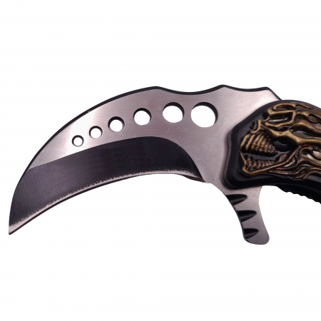 Briceag de vanatoare IdeallStore®, Blue Hell Rider, model karambit, 17 cm, albastru [3]