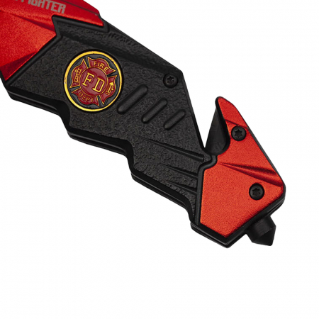Briceag de vanatoare IdeallStore®, Fire Fighter, 21 cm, otel inoxidabil, negru, husa inclusa [4]
