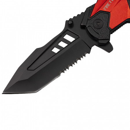 Briceag de vanatoare IdeallStore®, Fire Fighter, 21 cm, otel inoxidabil, negru, husa inclusa [1]