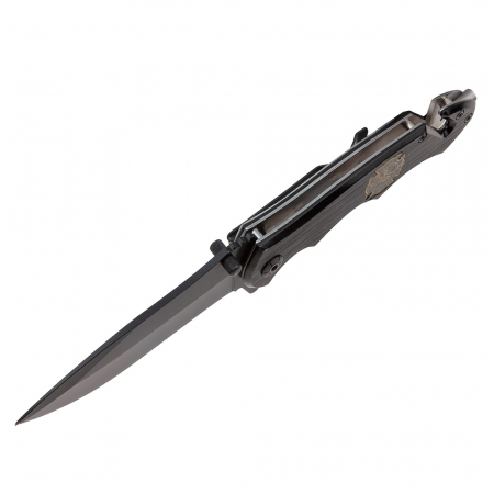 Briceag de vanatoare IdeallStore®, Firefighter Department, 21 cm, otel inoxidabil, negru, husa inclusa [5]