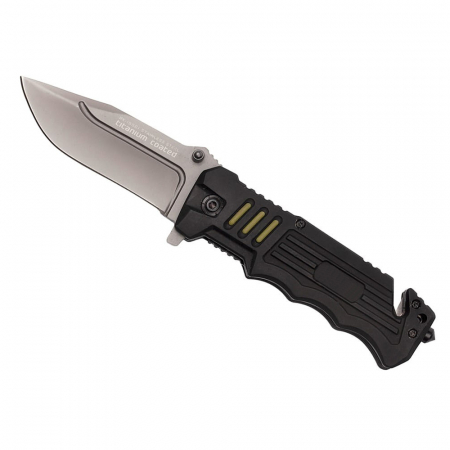 Briceag de vanatoare IdeallStore®, General Blade, otel inoxidabil, 20.5 cm, negru, teaca inclusa [2]