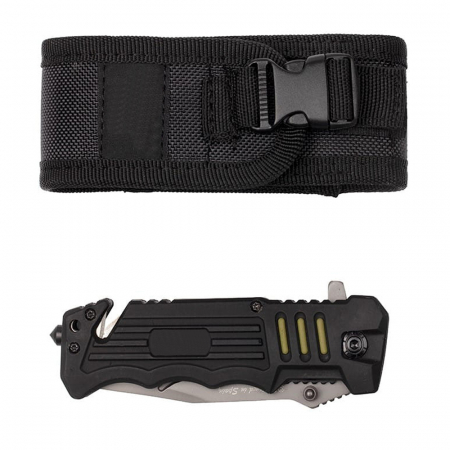 Briceag de vanatoare IdeallStore®, General Blade, otel inoxidabil, 20.5 cm, negru, teaca inclusa [5]