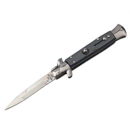 Bricege - Briceag de vanatoare IdeallStore®, Italian Stance, otel inoxidabil, 20.5 cm, gri, husa inclusa