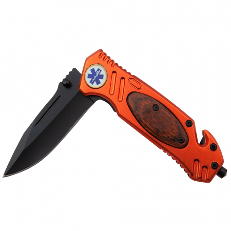 Briceag de vanatoare IdeallStore®, Medical Rescue, 20.5 cm, otel inoxidabil, portocaliu [6]