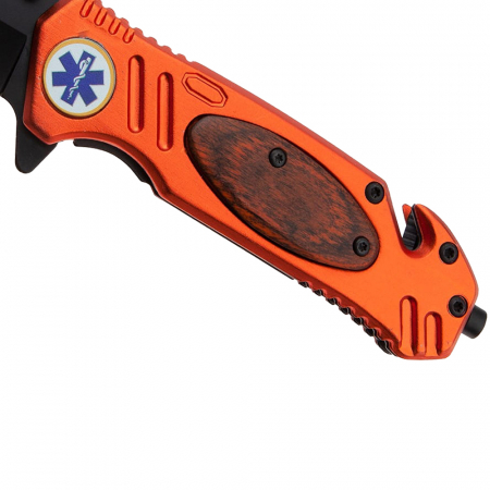 Briceag de vanatoare IdeallStore®, Medical Rescue, 20.5 cm, otel inoxidabil, portocaliu [1]