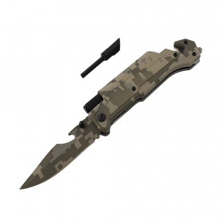 Briceag de vanatoare IdeallStore®, Military Blade, otel inoxidabil, 22 cm, verde [0]