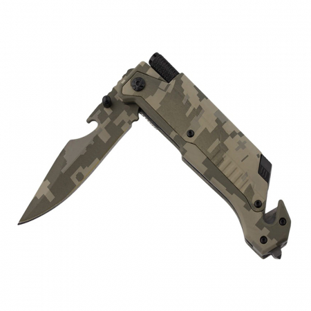 Briceag de vanatoare IdeallStore®, Military Blade, otel inoxidabil, 22 cm, verde [10]