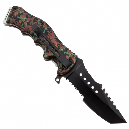 Briceag de vanatoare IdeallStore®, Military Press, 21.5 cm, otel inoxidabil, multicolor [5]