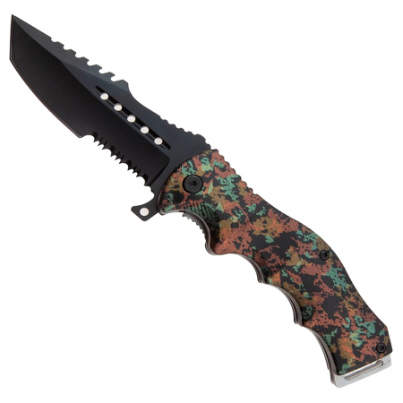 Briceag de vanatoare IdeallStore®, Military Press, 21.5 cm, otel inoxidabil, multicolor [1]